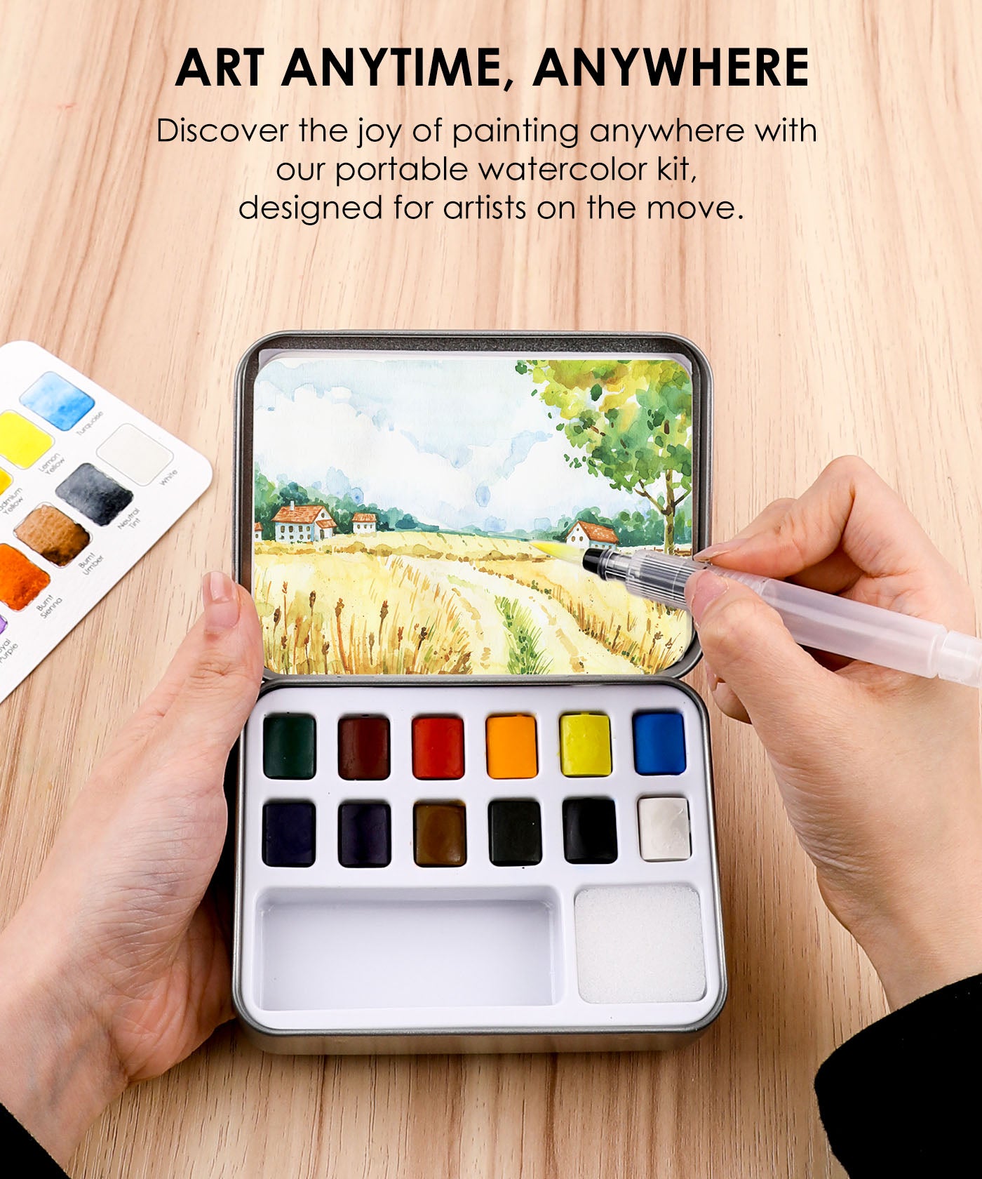 Good Watercolor Sets, Portable Watercolor Set, Good Watercolor Sets, Mini Travel Watercolor Set, Watercolor Half Pan, Watercolor Paints, Watercolor Set, Easy Watercolor Painting, Watercolor Painting Supplies, Pocket Watercolor Set, Grabie Watercolor, Grabie Watercolor Paint, Grabie Watercolor Paint Set, Grabie Best Watercolor Set, Grabie Watercolor With Brush, Grabie Art, Grabie Art Supplies, Grabie Watercolor With Brush