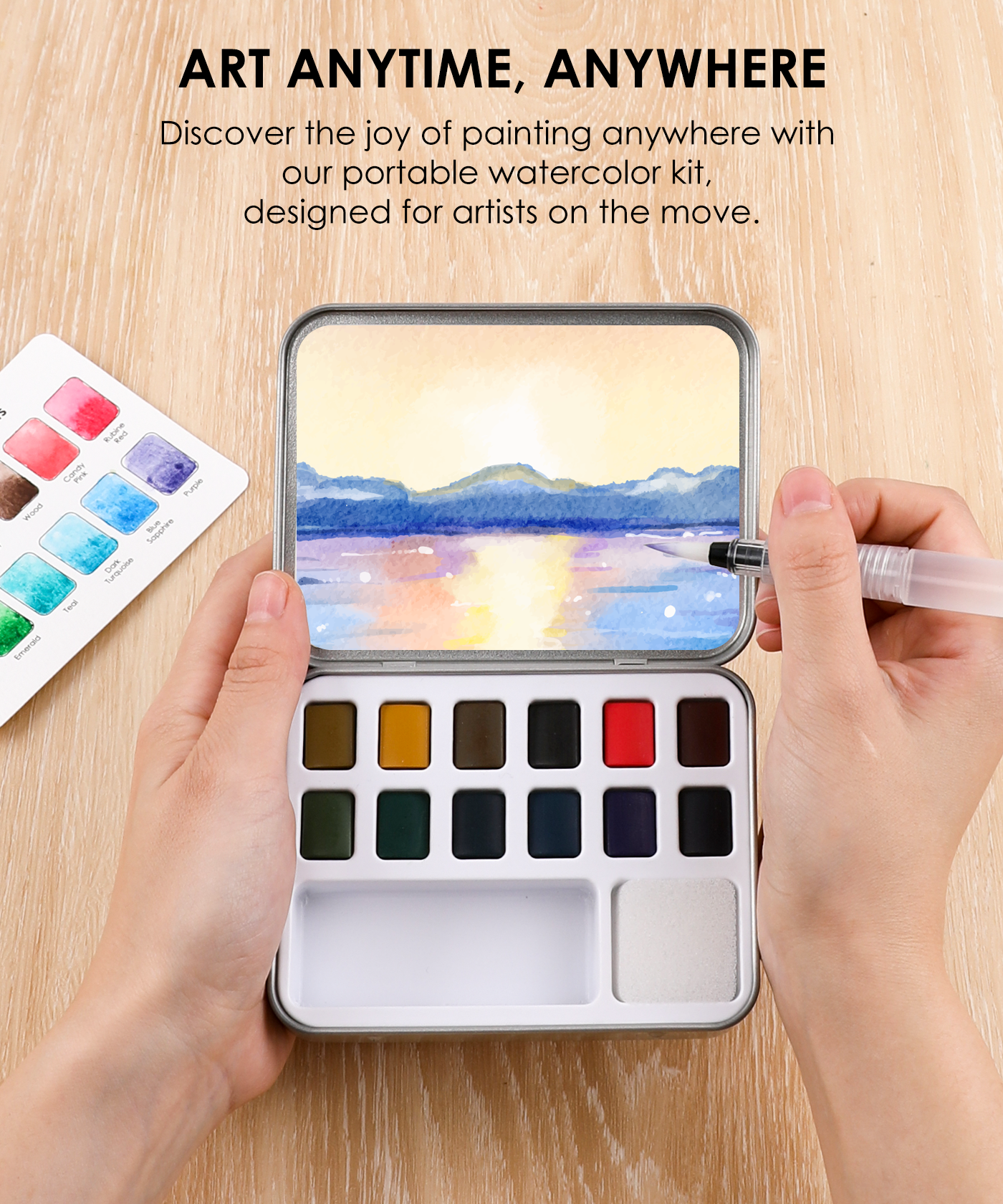 Good Watercolor Sets, Portable Watercolor Set, Good Watercolor Sets, Mini Travel Watercolor Set, Watercolor Half Pan, Watercolor Paints, Watercolor Set, Easy Watercolor Painting, Watercolor Painting Supplies, Pocket Watercolor Set, Grabie Watercolor, Grabie Watercolor Paint, Grabie Watercolor Paint Set, Grabie Best Watercolor Set, Grabie Watercolor With Brush, Grabie Art, Grabie Art Supplies, Grabie Watercolor With Brush