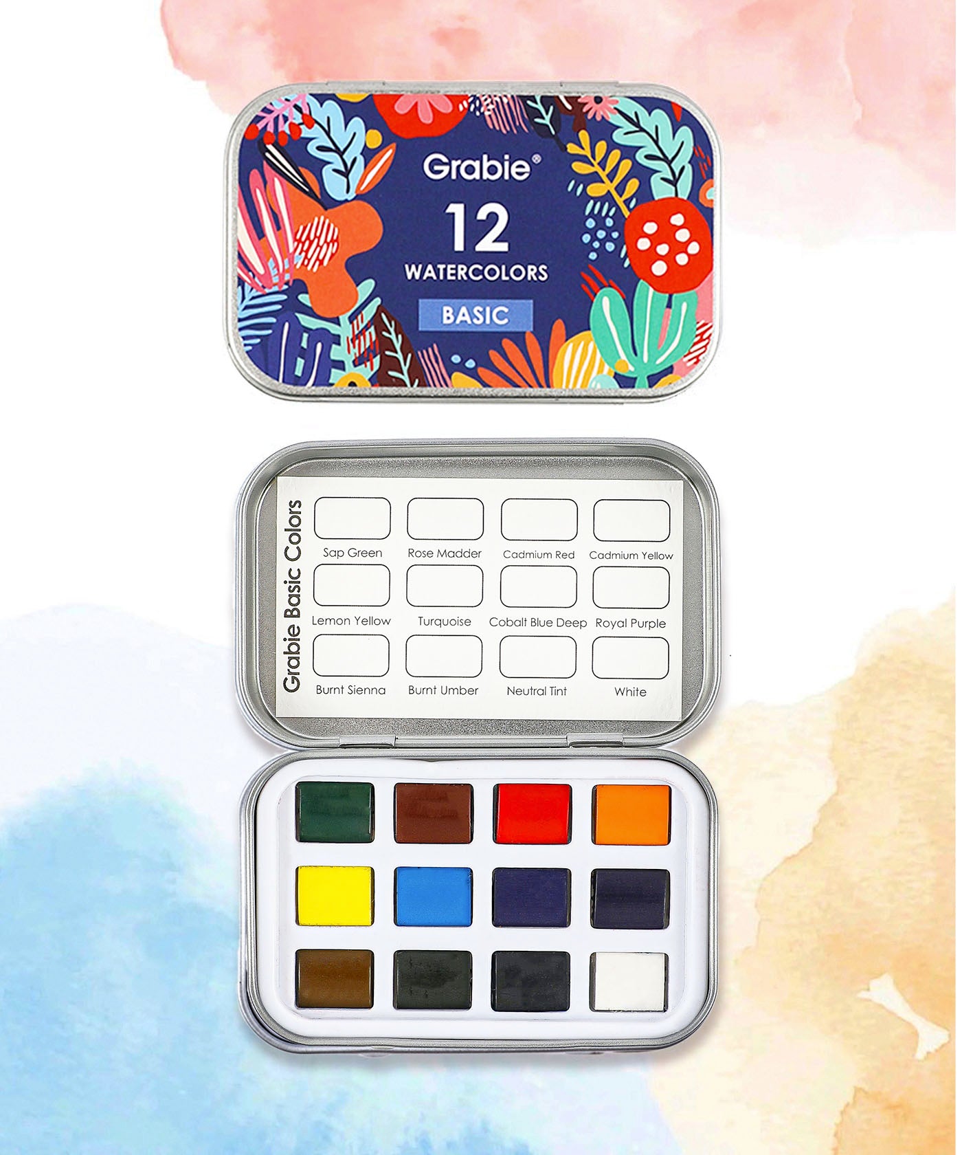 Grabie Watercolor Pocket Set of 12 - Essential Colors | Grabie Art Supplies, Best Watercolor, Artist Watercolor, Watercolor Paint, Watercolor Set, Easy Watercolor Painting, Good Watercolor Paints, Watercolor Painting Set, Watercolor Art Set, Best Watercolor Paint, Mini Watercolor Paint Set, Watercolor Paint Travel Kit, Watercolor Paint Travel Sets, Miniature Watercolor Set, Professional Watercolor Set, Travel Watercolor Paint Set, Watercolor Paint Sets, Best Watercolor Paint Set, Grabie Art,