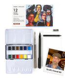 Grabie x @SSavaArt Watercolor 12 Half Pan Deluxe Travel Set