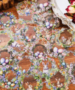 24 Pcs Grabie Exclusive Bunnies and Blooms Sticker Set featuring watercolor-style bunnies and pastel floral wreaths with eggs