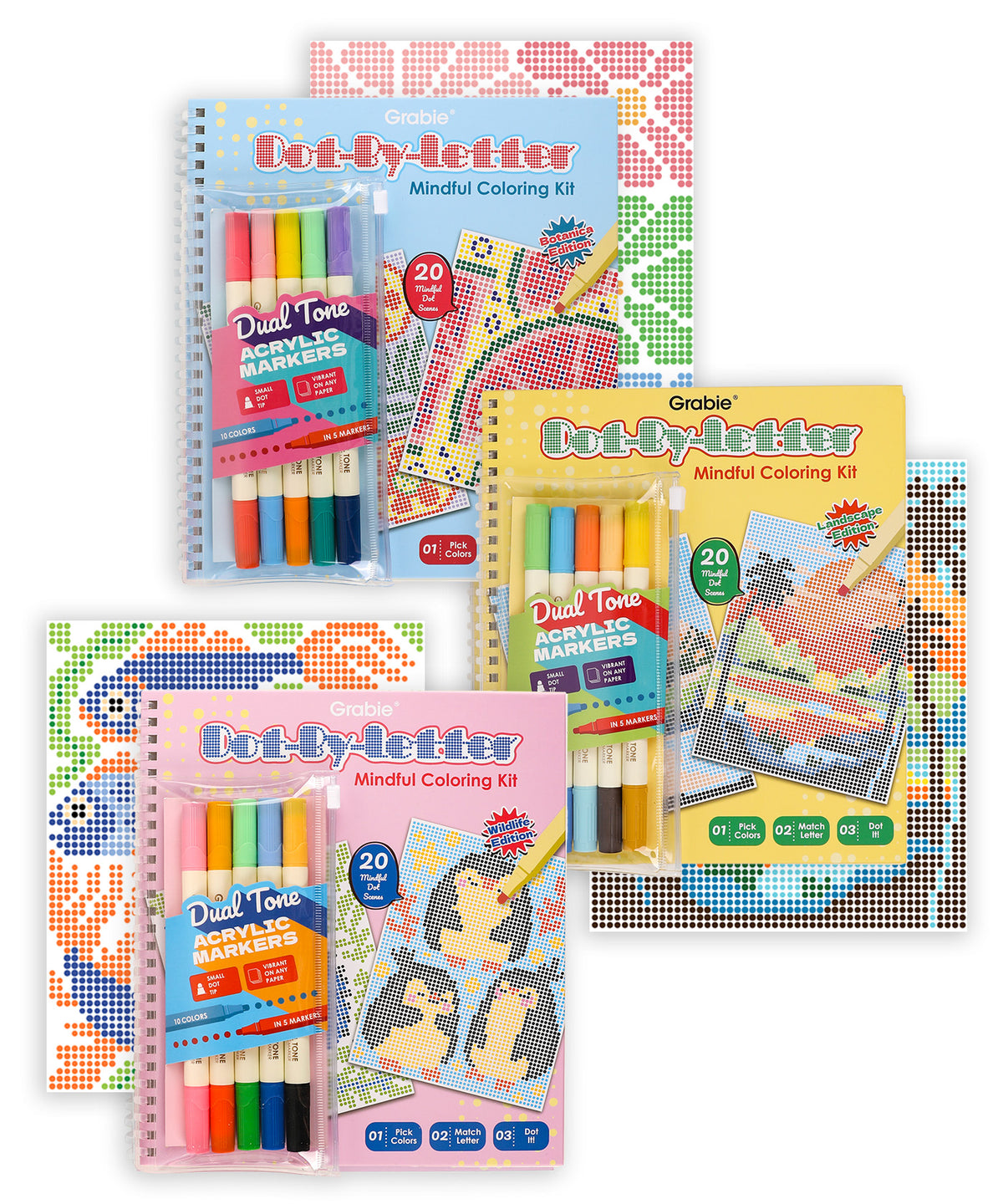 Dot-By-Letter Mindful Coloring Kit