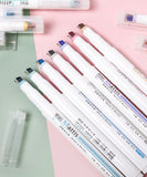 5 Pcs 2 in 1 Dual-Tip Highlighter & Needle Pen Set