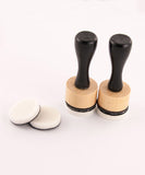 2 Pcs Wooden Handle Daubers With 4 Sponges