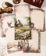 Grabie Exclusive Desktop Notepad Jotter featuring nature and woodland animal illustrations on decorative pages