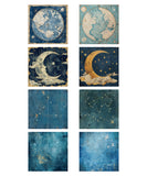 8 Sheets Grabie Exclusive To The Moon Paper Set