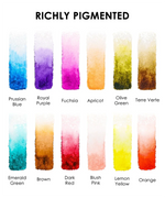 Watercolor Pocket Set of 12 - Floral Colors showing richly pigmented floral-inspired watercolor swatches.
