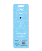 Back side of Grabie magnetic fidget pen packaging showing product features, black ink indicator, and safety details.
