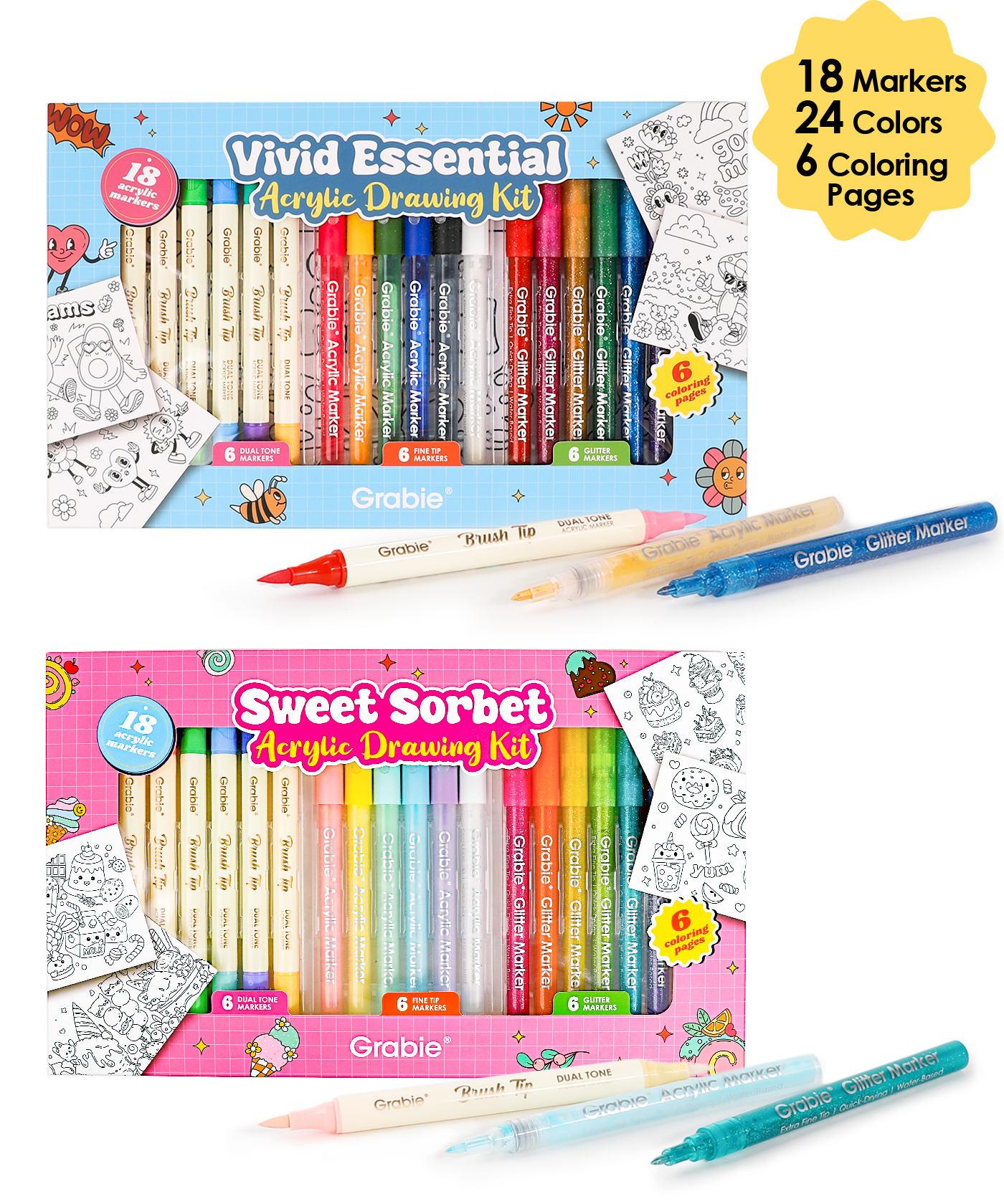 Grabie Signature Variety Acrylic Paint Marker Kit
