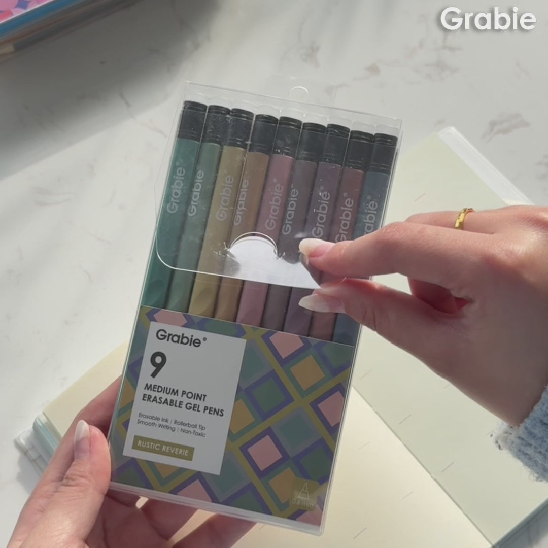 Grabie Medium Point Erasable Gel Pen Set Of 36 - Grabie, Grabie Stationery, Best Gel Pens, Erasable Pens, Best Erasable Pen, Best Erasable Pens, Journal And Pen, Gel Pen Set, Best Journaling Pens