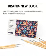 Watercolor Paint Brush Favorites Bundle with 11 miniature brushes in decorative floral packaging for art supplies enthusiasts