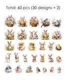 60 Pcs Grabie Exclusive The Magic Of Easter Sticker Set