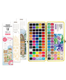 12 Sheets 140lb Watercolor Coloring Bookmarks - Townhouse Edition