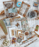 120 Pcs Lace Dream Stickers & Material Paper Set - Grabie