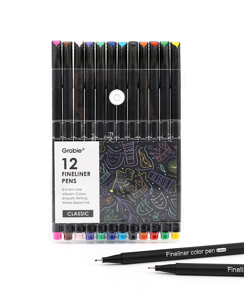 Professional 12/24/36/48/60/100 Color Set 0.4mm Micro Tip Fineliner Pen  Drawing