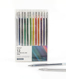 12 Colors Glitter Gel Ink Pens - Grabie