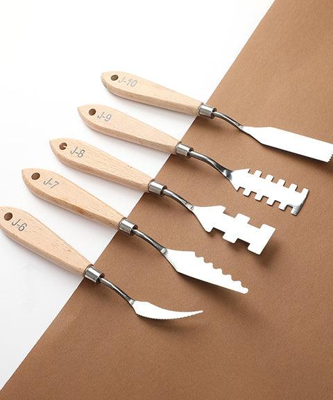 8Pcs Painting Knives Set Wood Handle Paint Knife Oil Painting Accessories  Palette Knife for Watercolor Oil Canvas Acrylic Paint