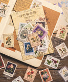 240 Pcs Vintage Postage Stamp Sticker Set