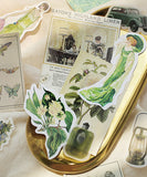 186 Pcs Victorian Stickers & Material Paper Set