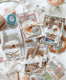 120 Pcs Lace Dream Stickers & Material Paper Set