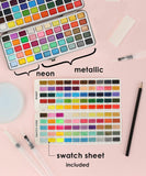 Premium Watercolor Set of 100 With Brush - Grabie
