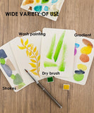 Premium Watercolor 12 Half Pan Deluxe Travel Set - Grabie