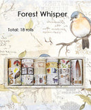 18 Rolls Forest Whisper Washi Tape Set - Grabie