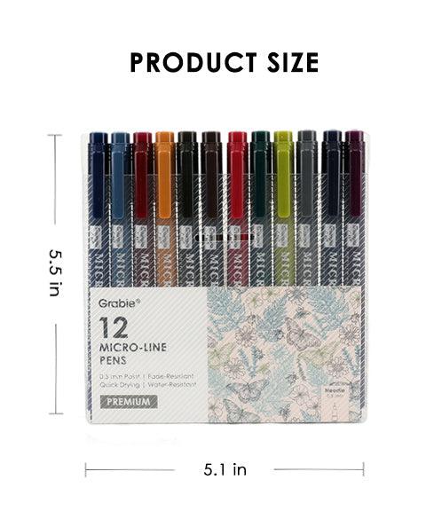 12 Colors Sketch Marker Pen, Fine Line Point Marker Pens for